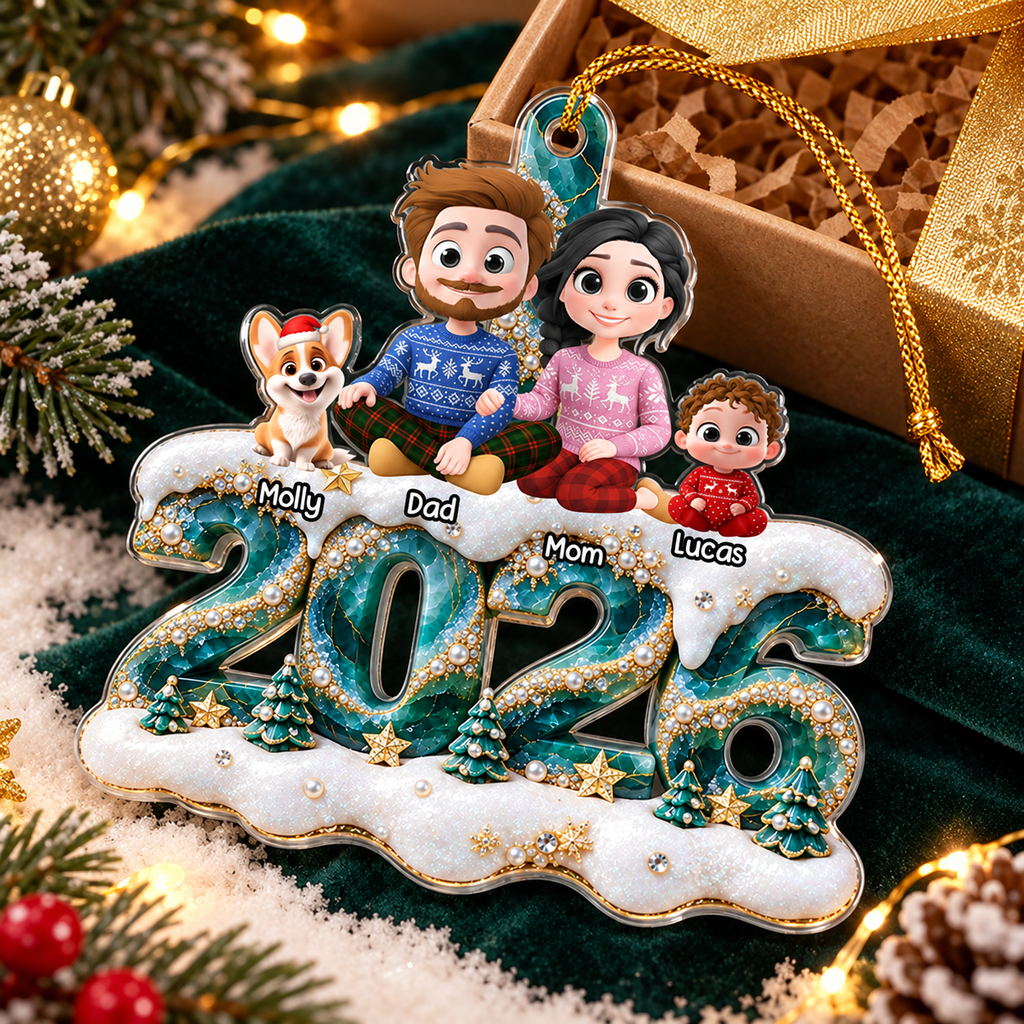Together For Christmas - Personalized 3D Effect Acrylic Ornament