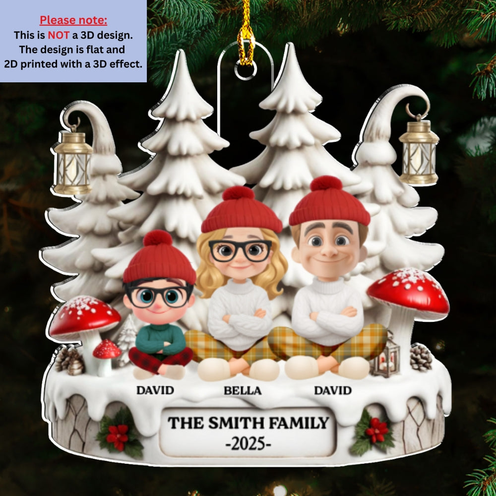 Custom Christmas Decor Home Birthday Gifts For Dog Lovers • Family With One We Love - Personalized Acrylic Ornament