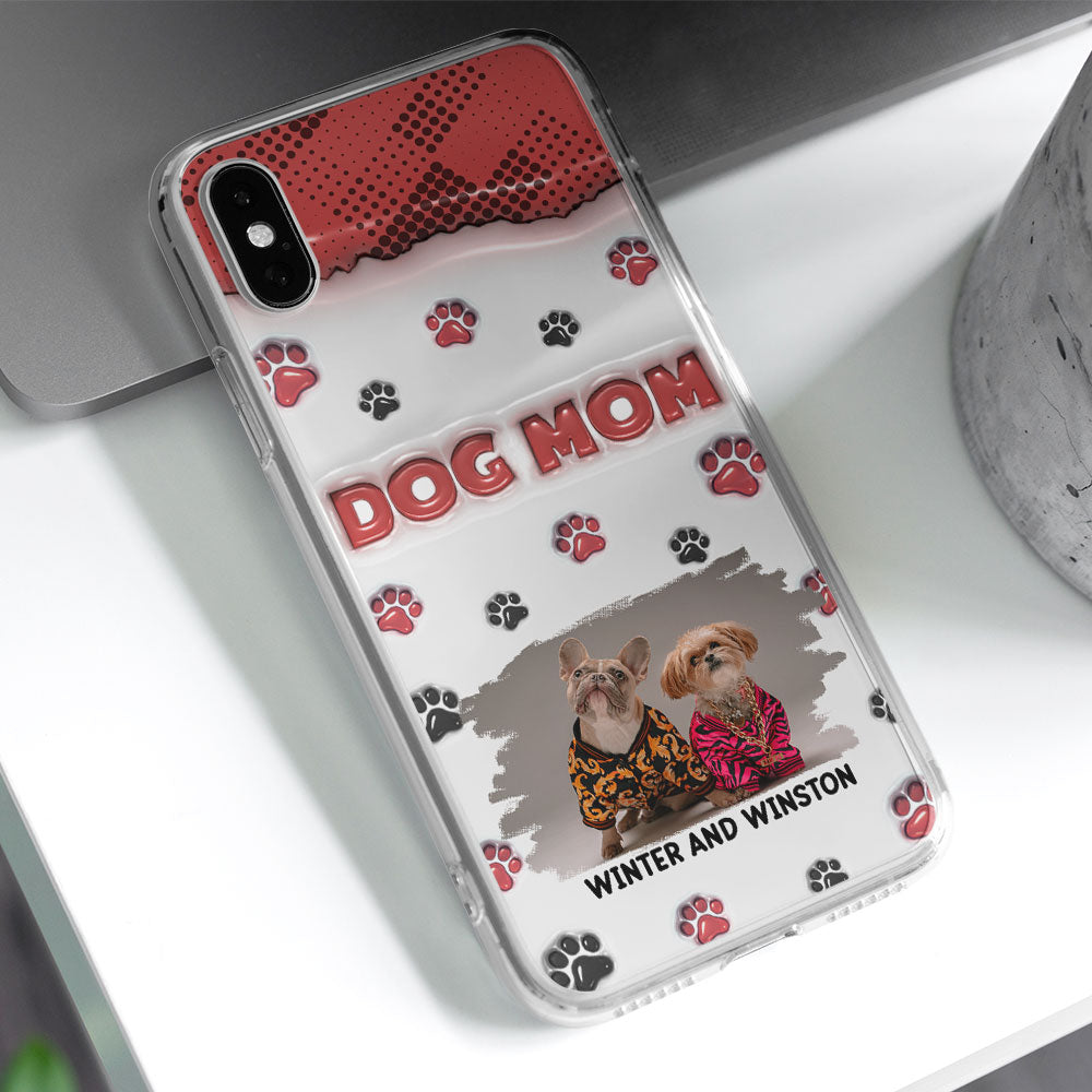 Dog Mom Photo Version 2 - Personalized 3D Inflated Effect Phone Case