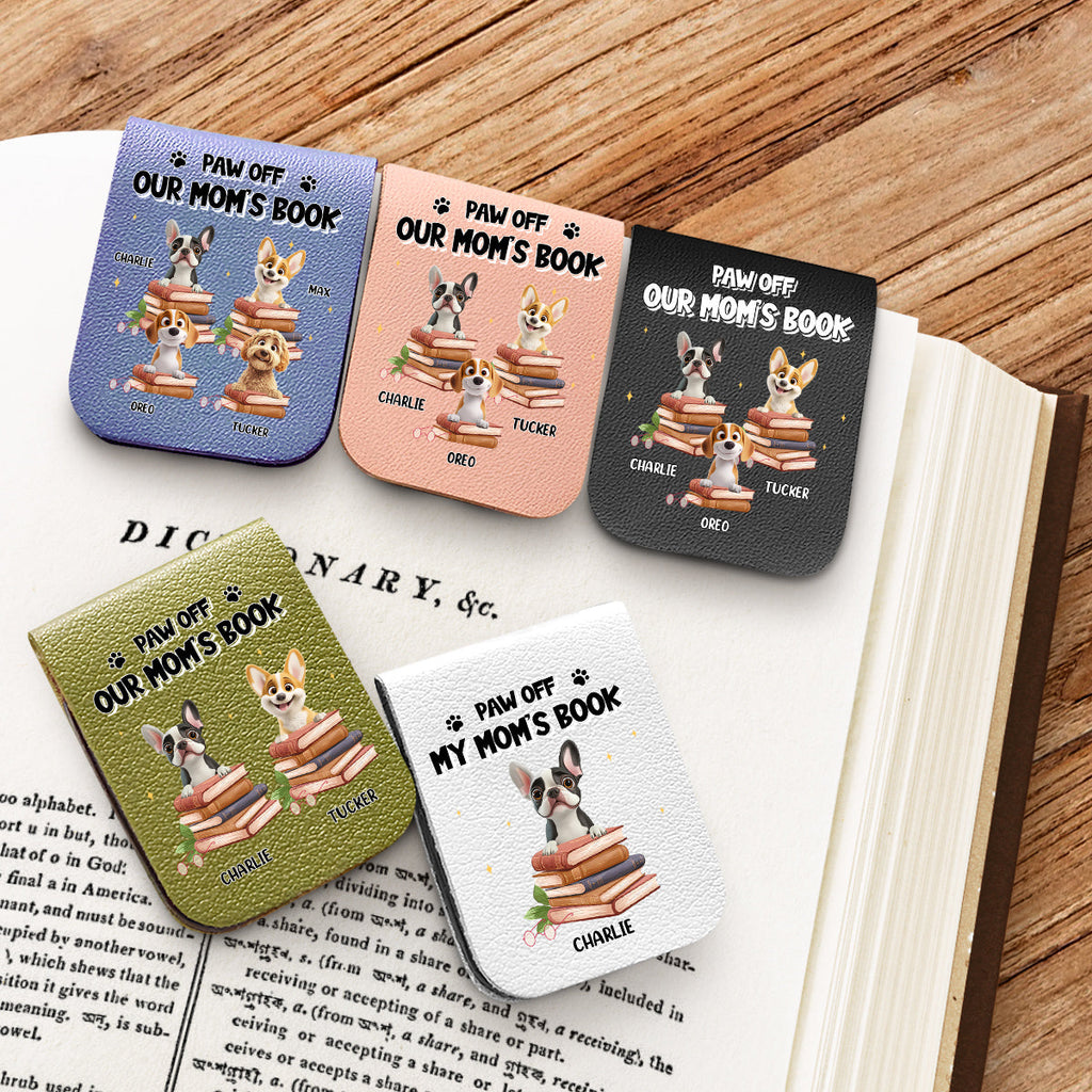 Paw Off This Book - Personalized Leather Bookmark