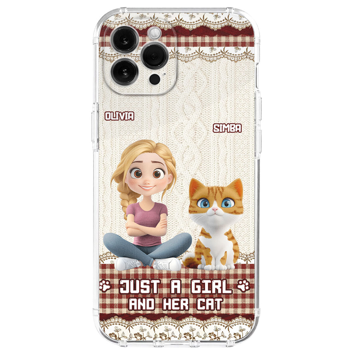 Just A Cat Girl - Personalized Phone Case