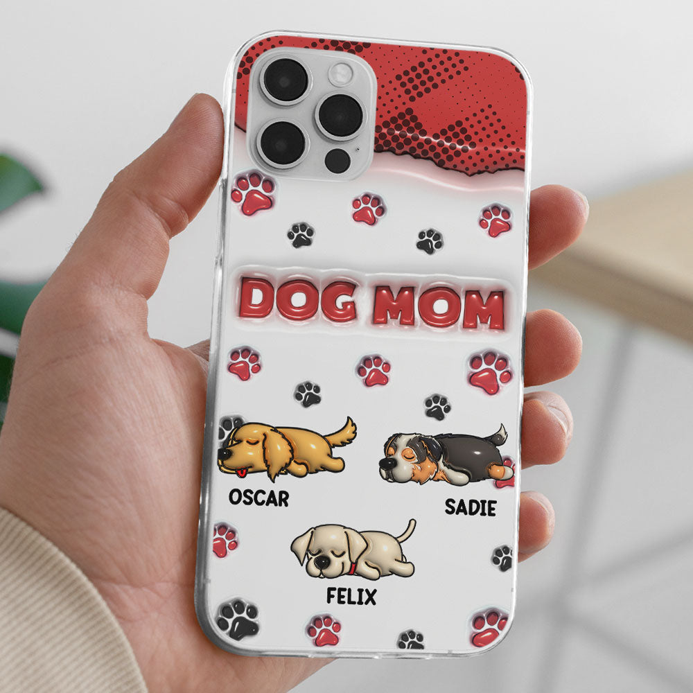 Dog Mom Version 2 - Personalized 3D Inflated Effect Phone Case