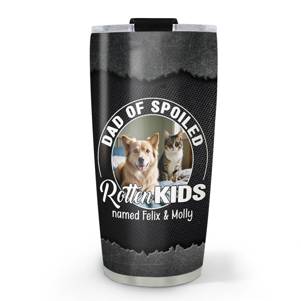 Custom Photo Christmas Birthday Gifts For Pet Lovers • Rotten Pet Cartoon Ver Photo - Personalized Tumbler