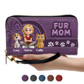 Chibi Cartoon Pet Mom - Personalized Leather Wallet