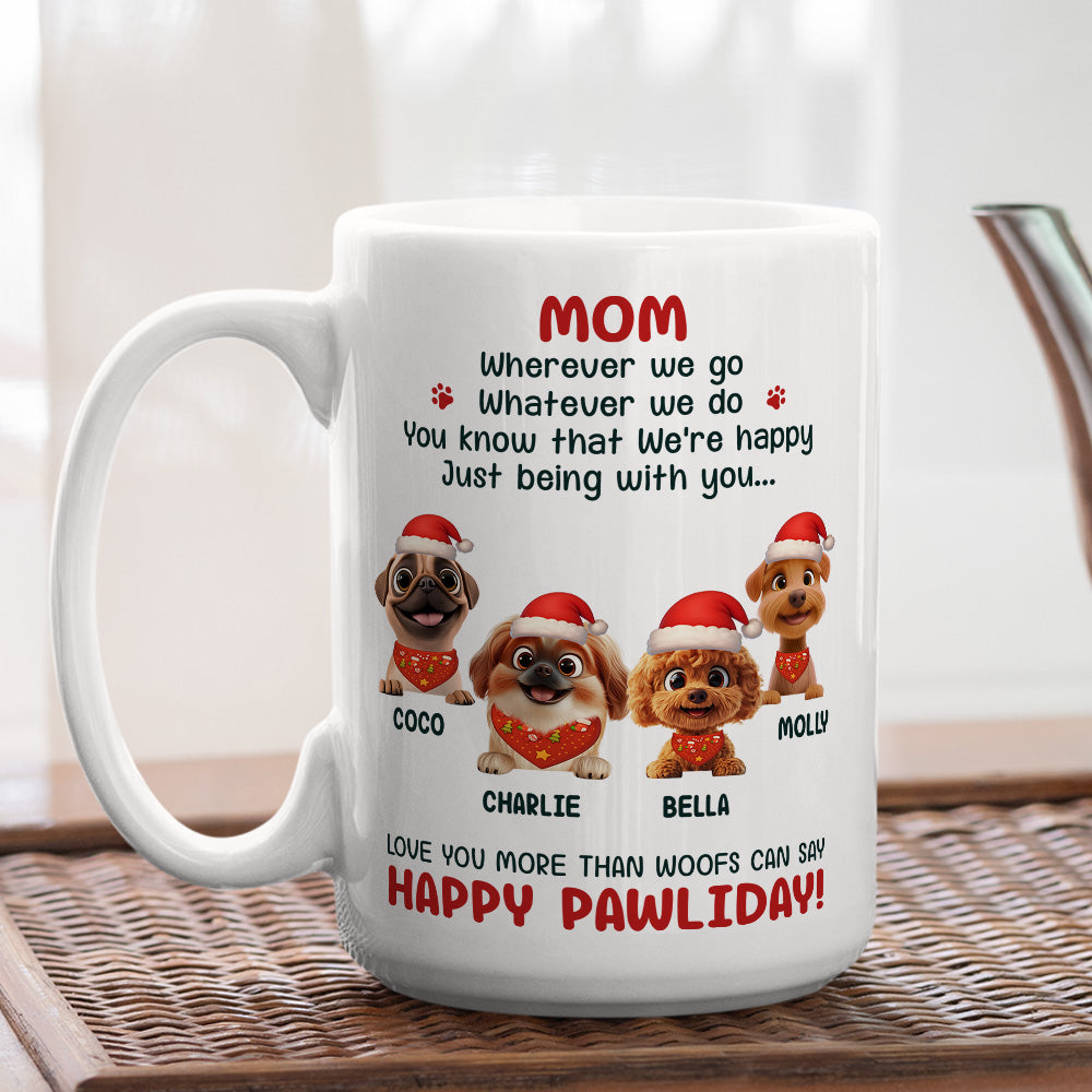 Custom Christmas Birthday Gifts For Dog Lovers • More Than Woofs Can Say - Personalized Coffee Mug