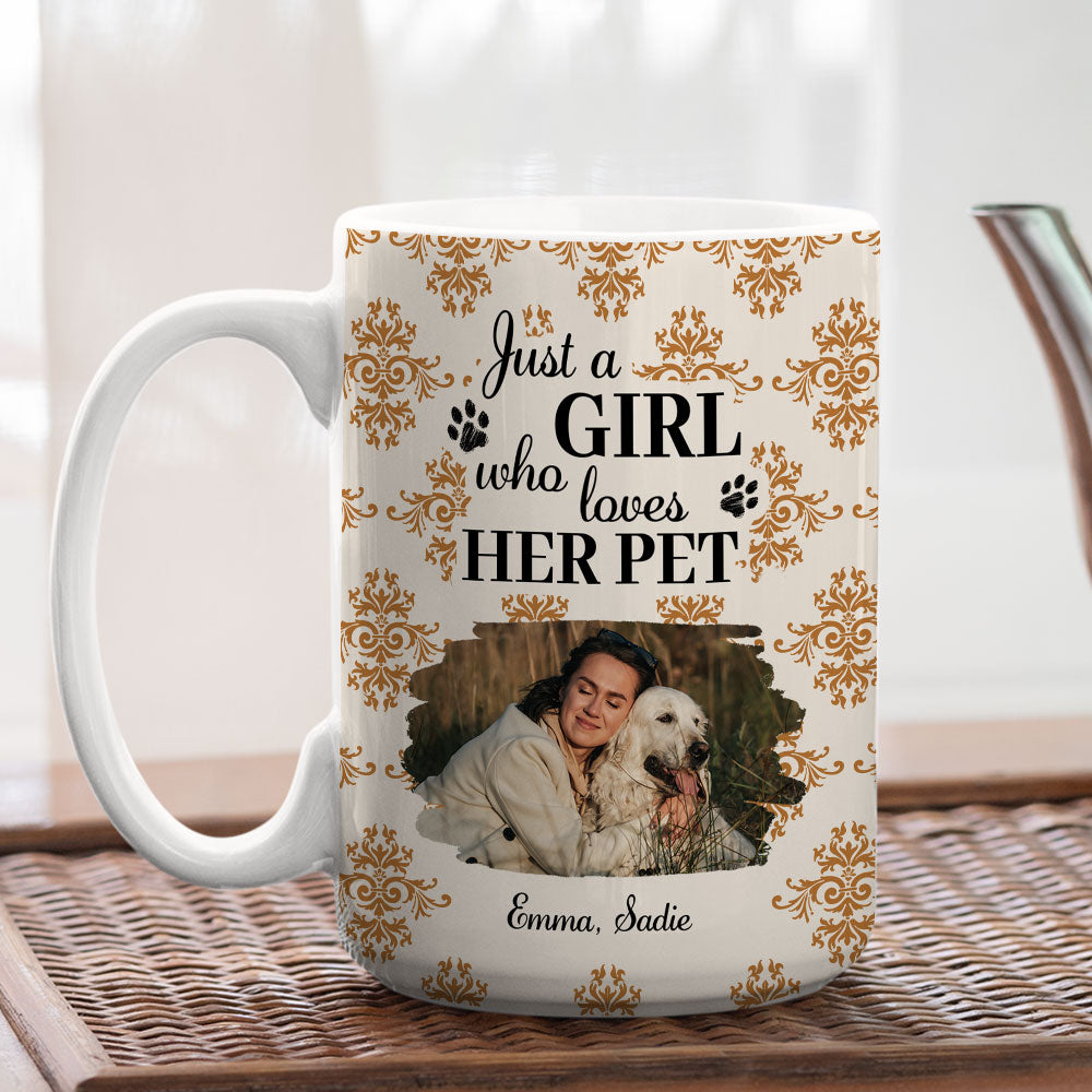 Custom Photo Christmas Birthday Gifts For Pet Mom, Pet Lovers • Pumskin Pet Autumn Photo - Personalized Coffee Mug