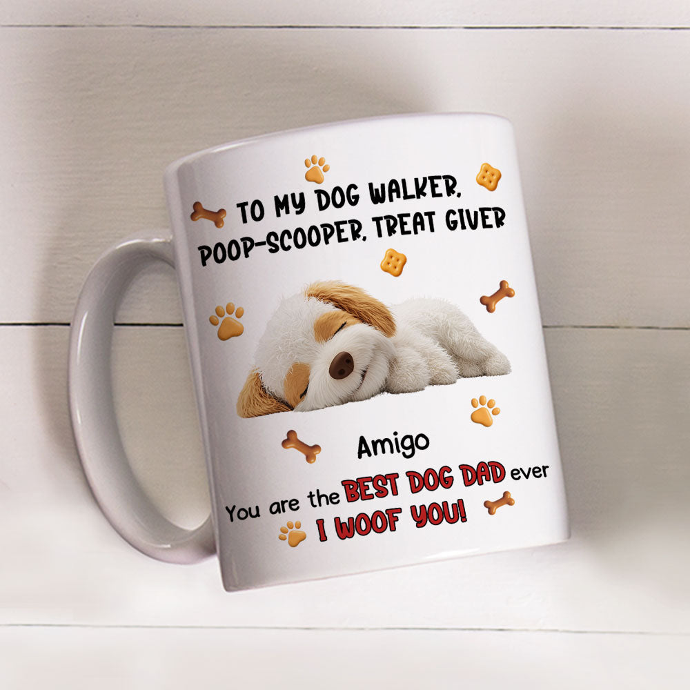 Custom Father's day Birthday Gifts For Dog Dad, Dog Lovers • To My Best Dog Walker - Personalized Coffee Mug