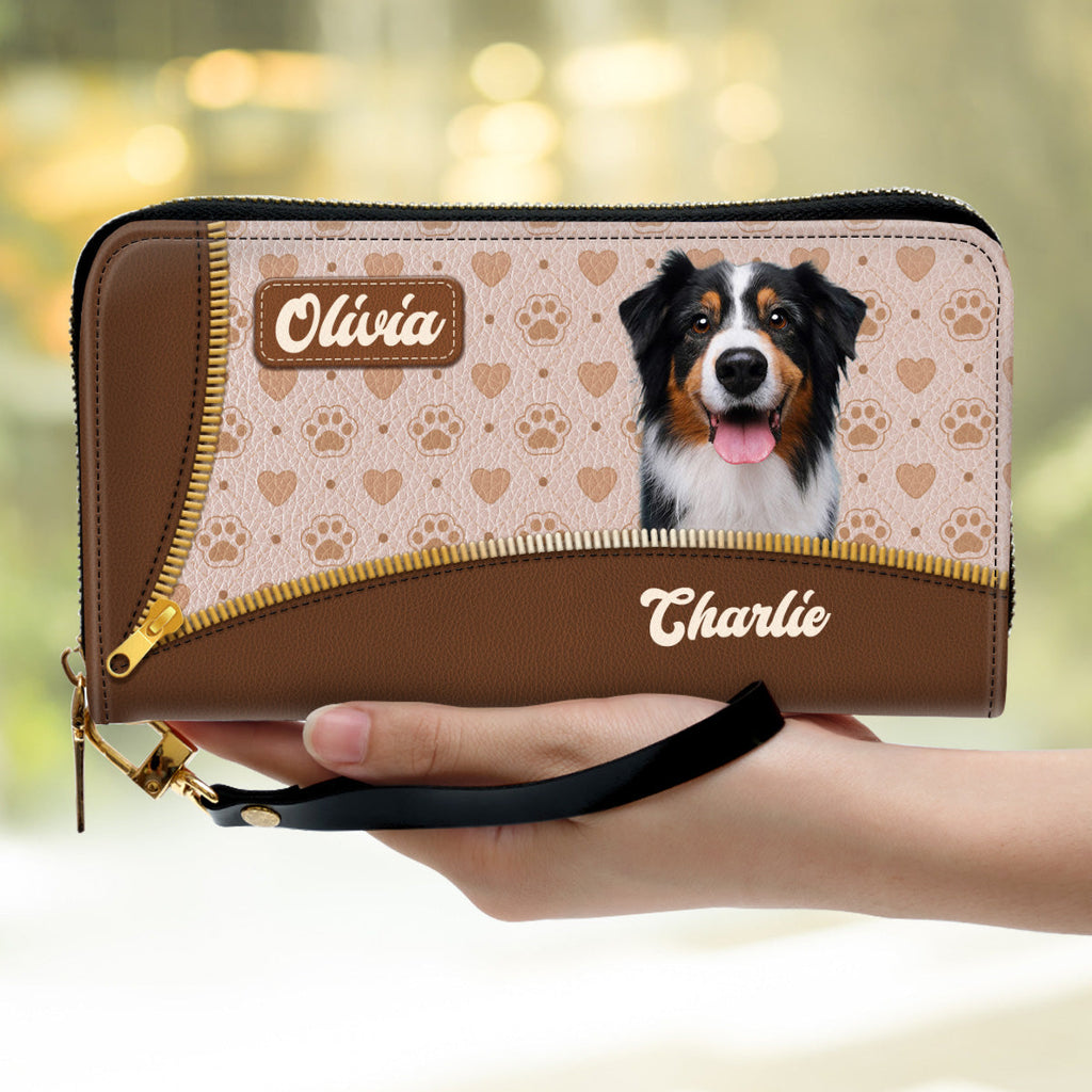 Proud Mom Photo - Personalized Leather Wallet