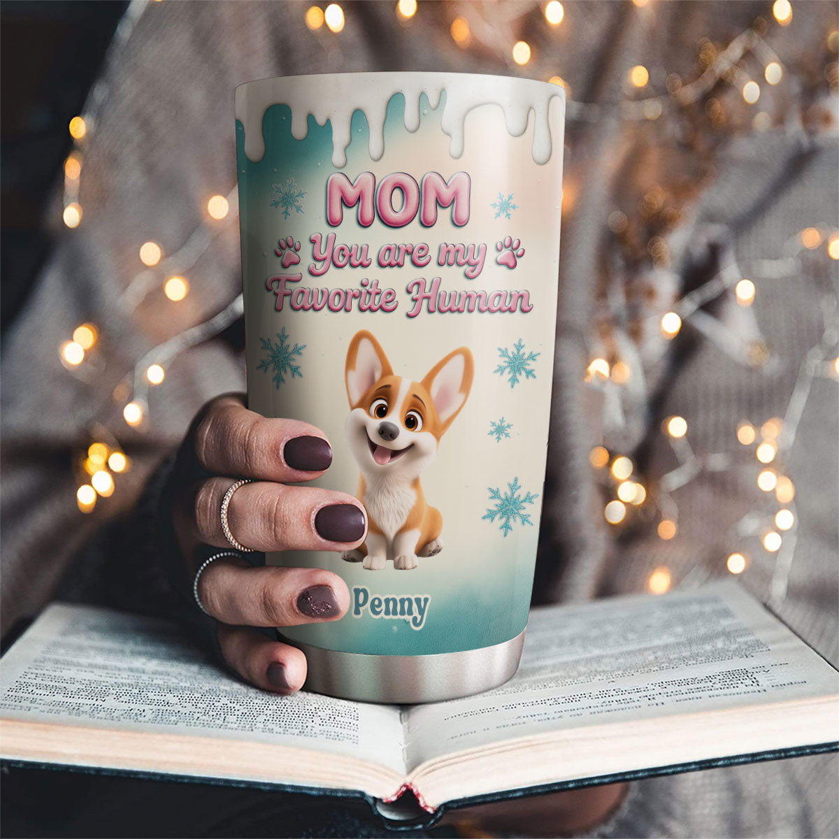 Custom Christmas Birthday Gifts For Dog Lovers • My Most Favorite Human - Personalized Tumbler