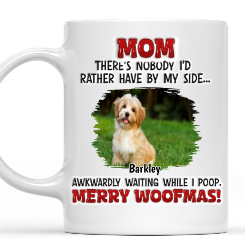 Custom Photo Christmas Birthday Gifts For Dog Lovers • While I Am Pooping Photo - Personalized 3D Inflated Effect Mug