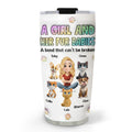 Custom Christmas Birthday Gifts For Pet Mom, Pet Lovers • A Girl And Her Fur Baby - Personalized 3D Inflated Effect Tumbler