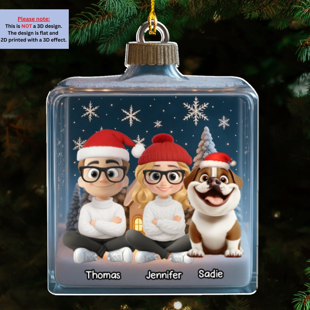 Custom Christmas Decor Home Birthday Gifts For Dog Lovers • We And Our Dog Box - Personalized Acrylic Ornament
