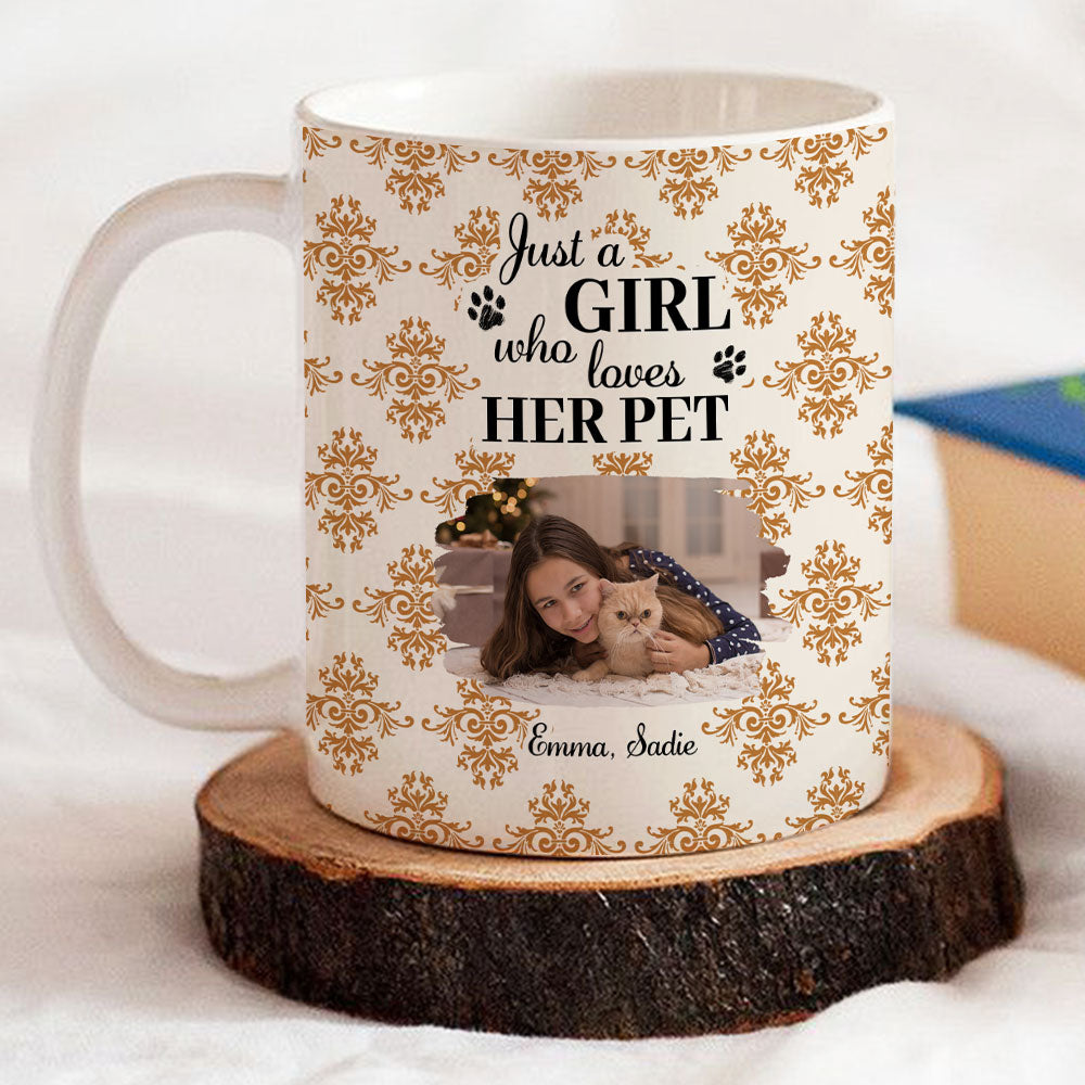 Custom Photo Christmas Birthday Gifts For Pet Mom, Pet Lovers • Pumskin Pet Autumn Photo - Personalized Coffee Mug