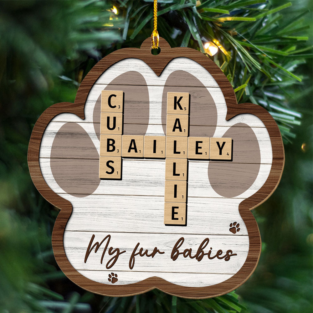 My Pet Is My Happy Place - Personalized Wood Ornament