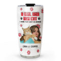 Custom Photo Christmas Birthday Gifts For Cat Lovers • No Space Between Us Cats Photo Ver - Personalized 3D Inflated Effect Tumbler