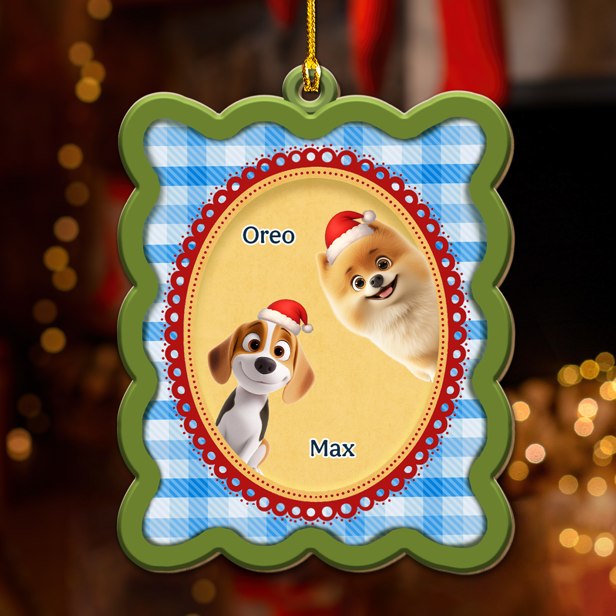 Custom Christmas Decor Home Birthday Gifts For Dog Lovers • From Me To You - Personalized Wood Ornament