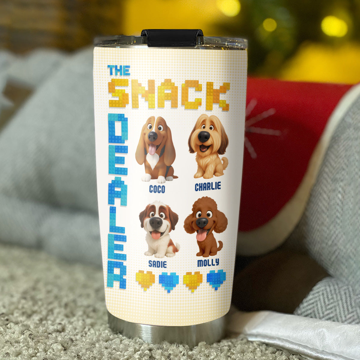 Custom Christmas Birthday Gifts For Cat Lovers • Never Enough Snack - Personalized Tumbler