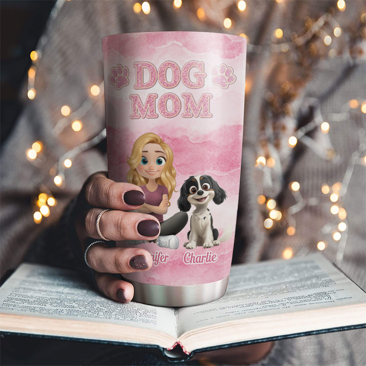 Custom Christmas Birthday Gifts For Dog Mom, Dog Lovers • My Favorite One - Personalized 3D Effect Tumbler