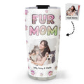 Custom Photo Christmas Birthday Gifts For Pet Mom, Pet Lovers • Fur Mom Lovely Chibi Version 2 Photo - Personalized 3D Inflated Effect Tumbler