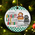 Custom Christmas Decor Home Birthday Gifts For Cat Lovers • On The Naughty List We Regret Nothing - Personalized 3D Inflated Effect Ceramic Ornament
