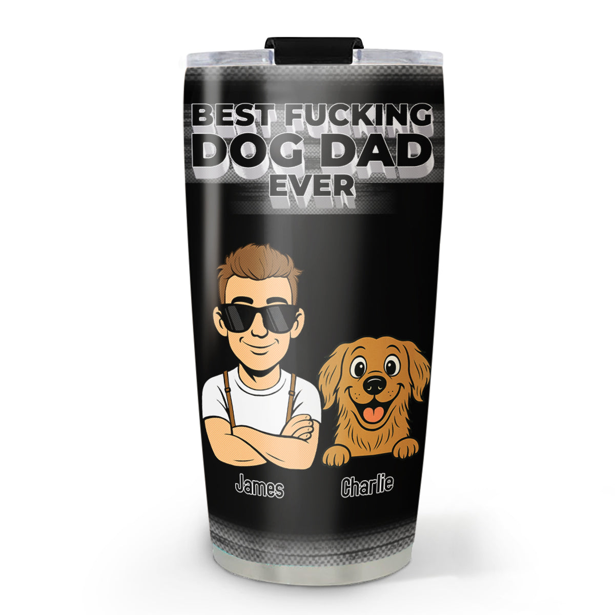 Custom Christmas Birthday Gifts For Dog Dad, Dog Lovers • Such A Dog Dad - Personalized Tumbler