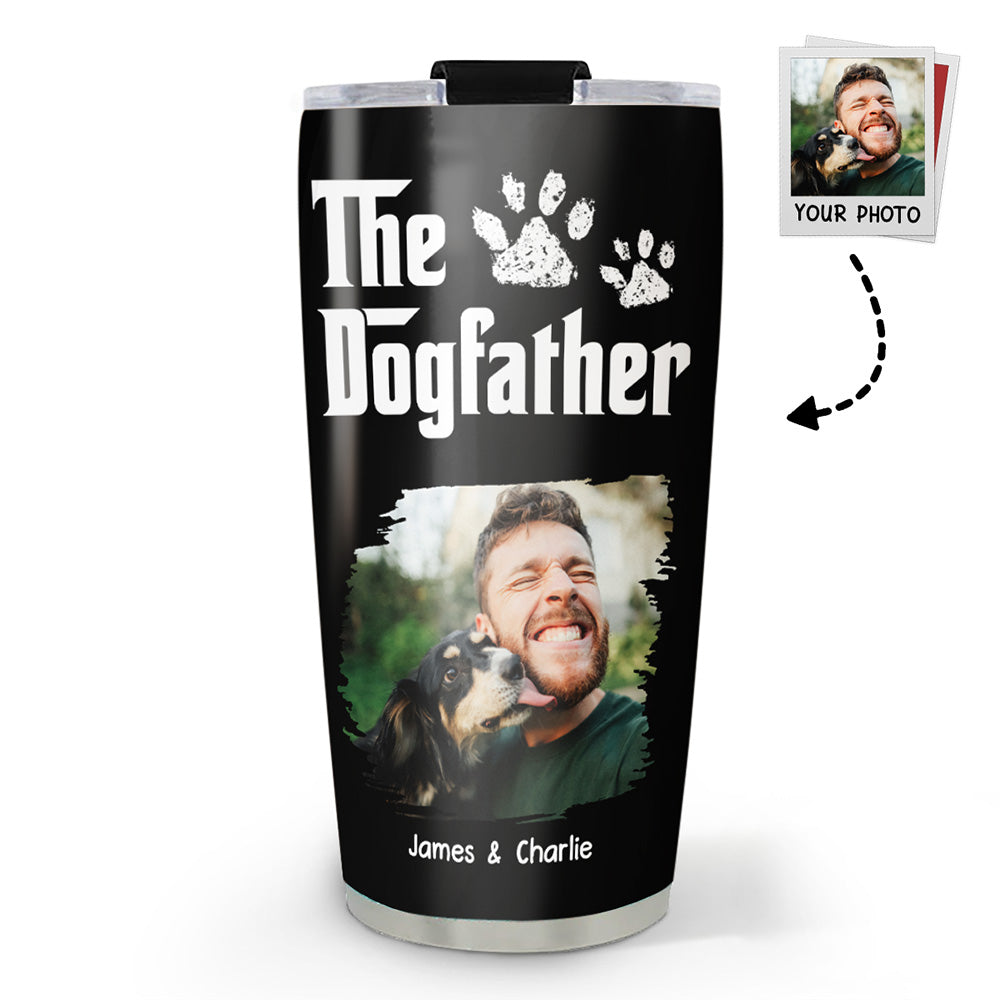 Custom Photo Father's day Birthday Gifts For Dog Dad, Dog Lovers • Cool Dog Father Photo - Personalized Tumbler