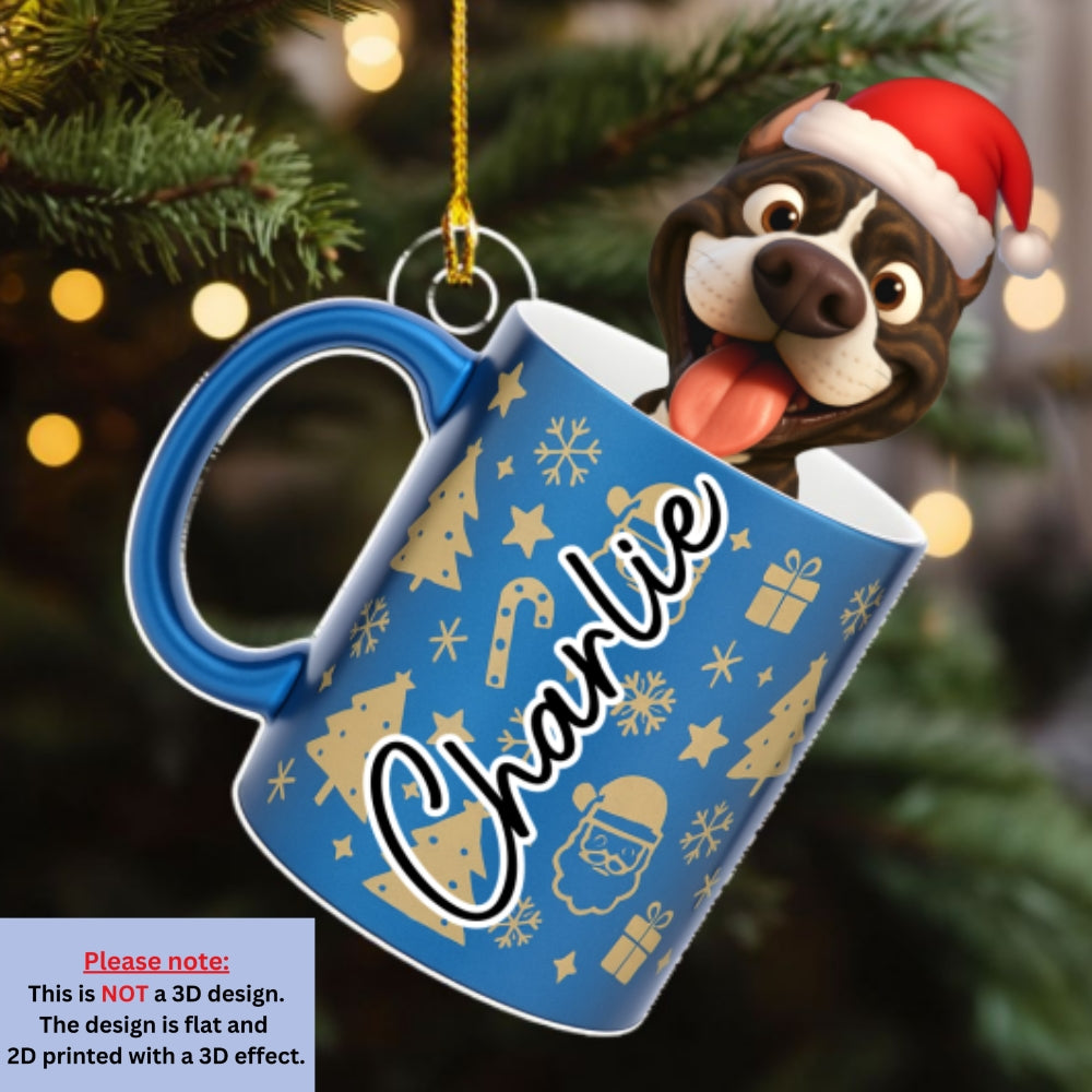 Custom Christmas Decor Home Birthday Gifts For Dog Mom, Dog Lovers • Pouring You Out - Personalized 3D Effect Acrylic Ornament