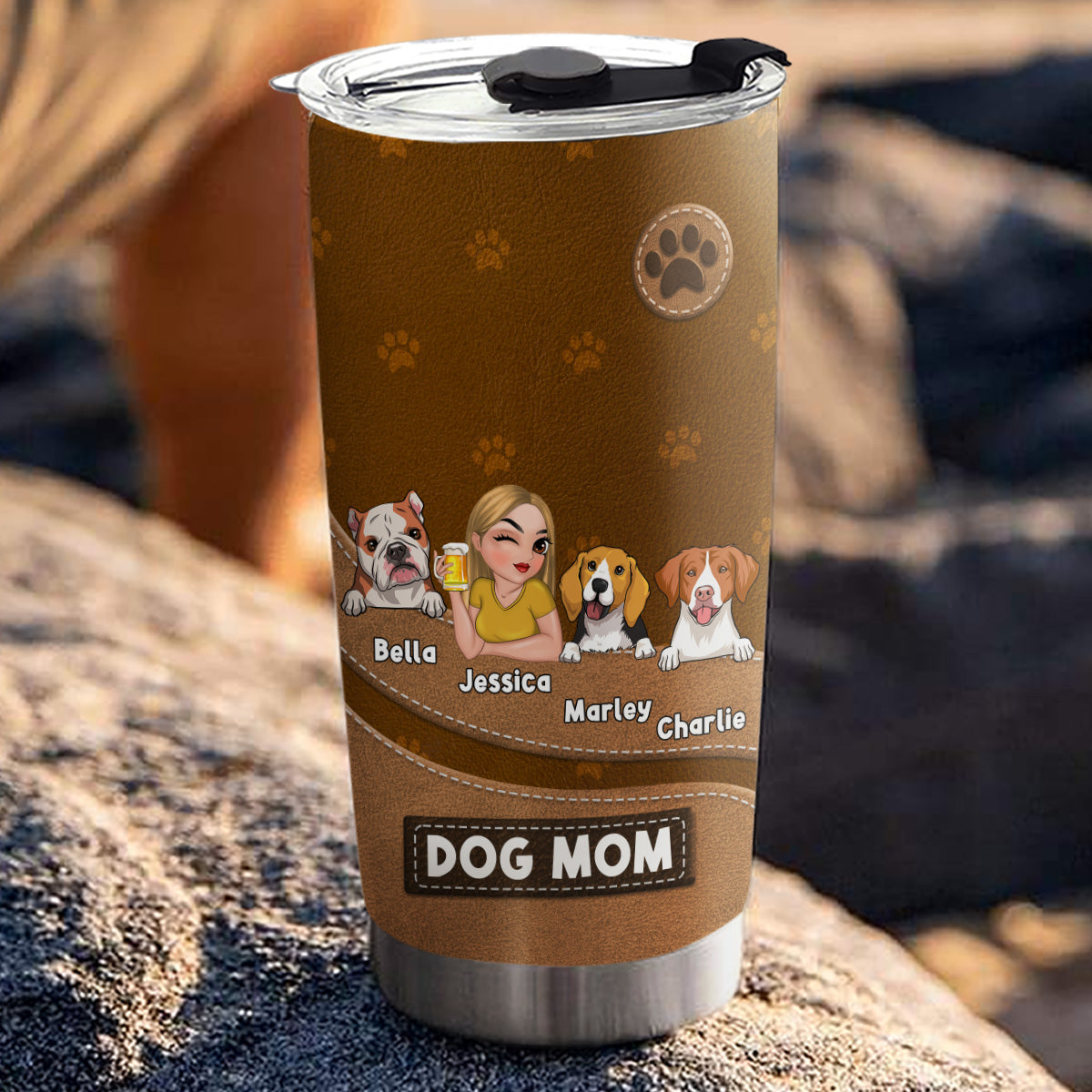 Custom Mother's day Birthday Gifts For Pet Mom, Pet Lovers • Life Is Better With Dogs - Personalized Tumbler