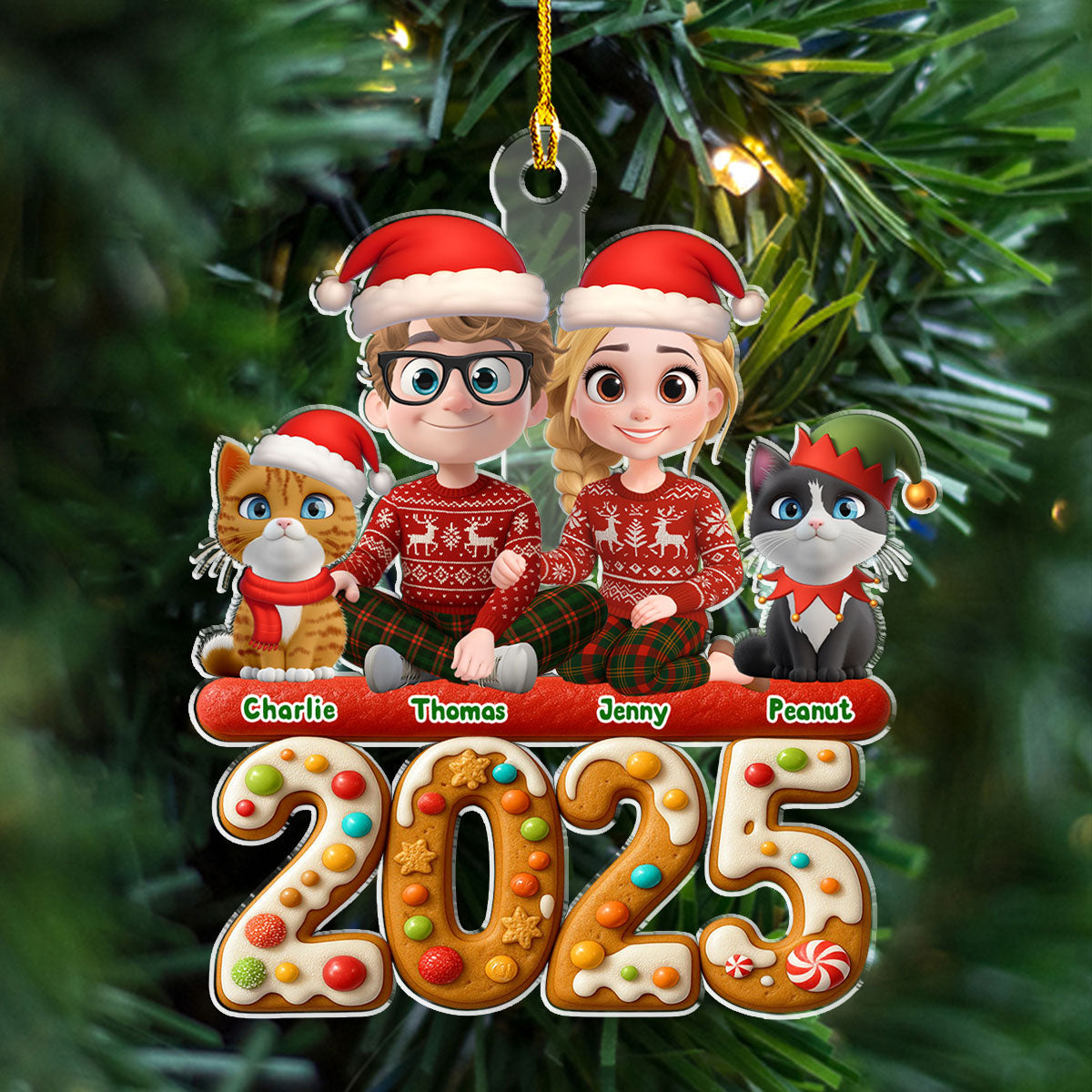 Custom Christmas Decor Home Birthday Gifts For Cat Lovers • We And Our Cat Version 3 - Personalized Acrylic Ornament