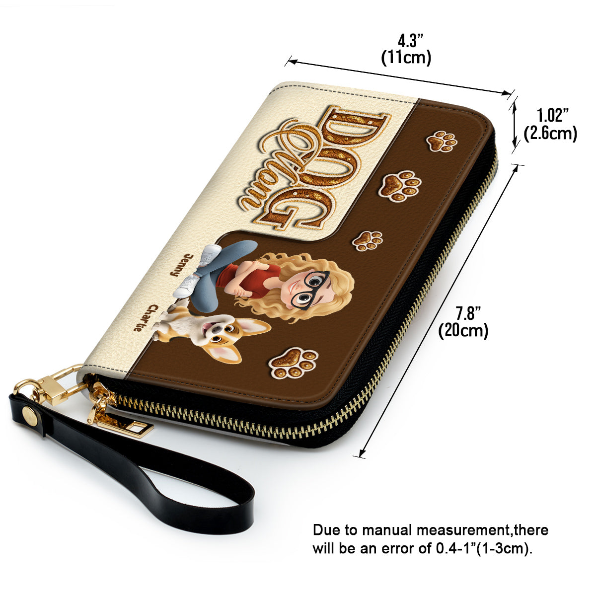 Love The Dog - Personalized Leather Wallet