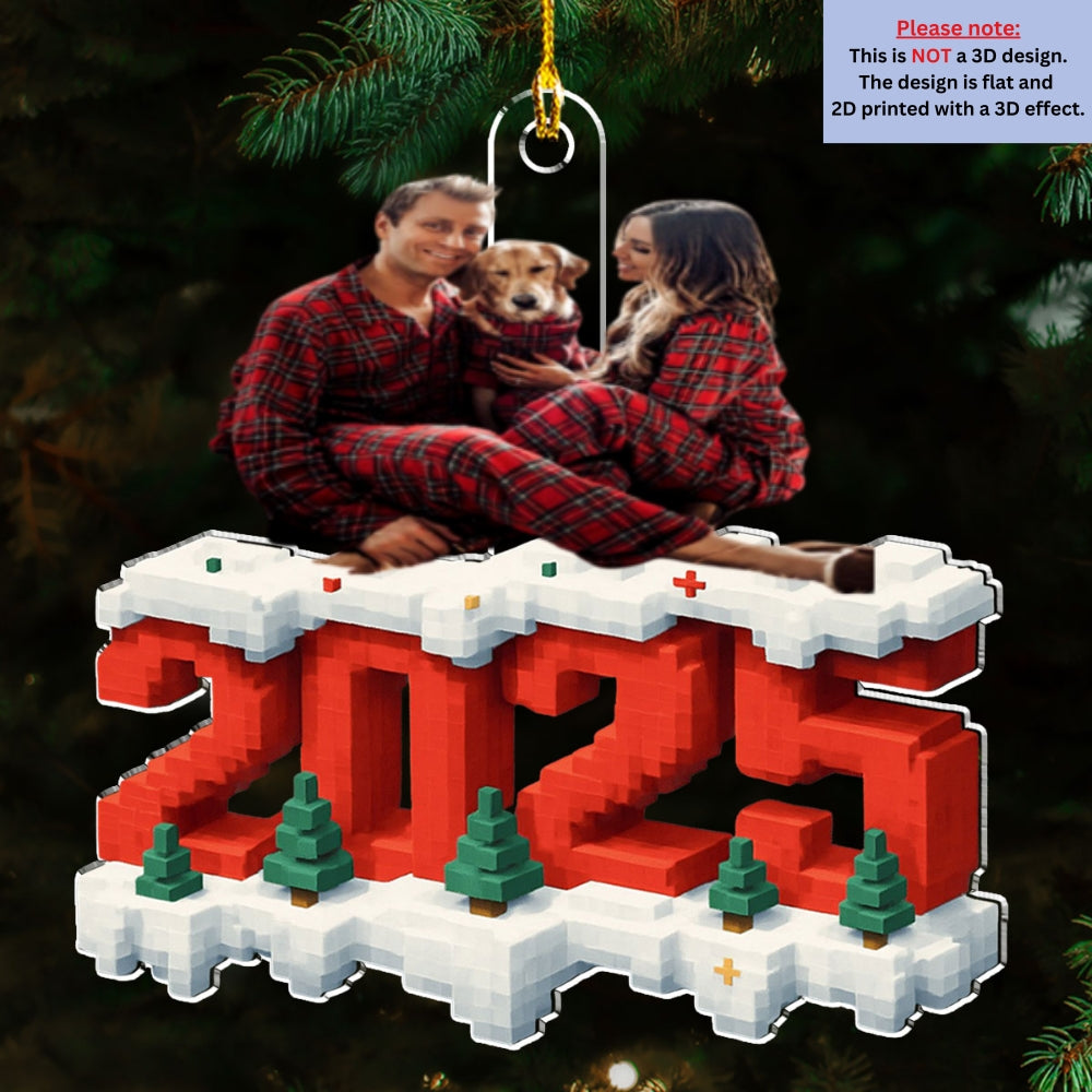 All Of Us In This Year Photo - Personalized 3D Effect Acrylic Ornament