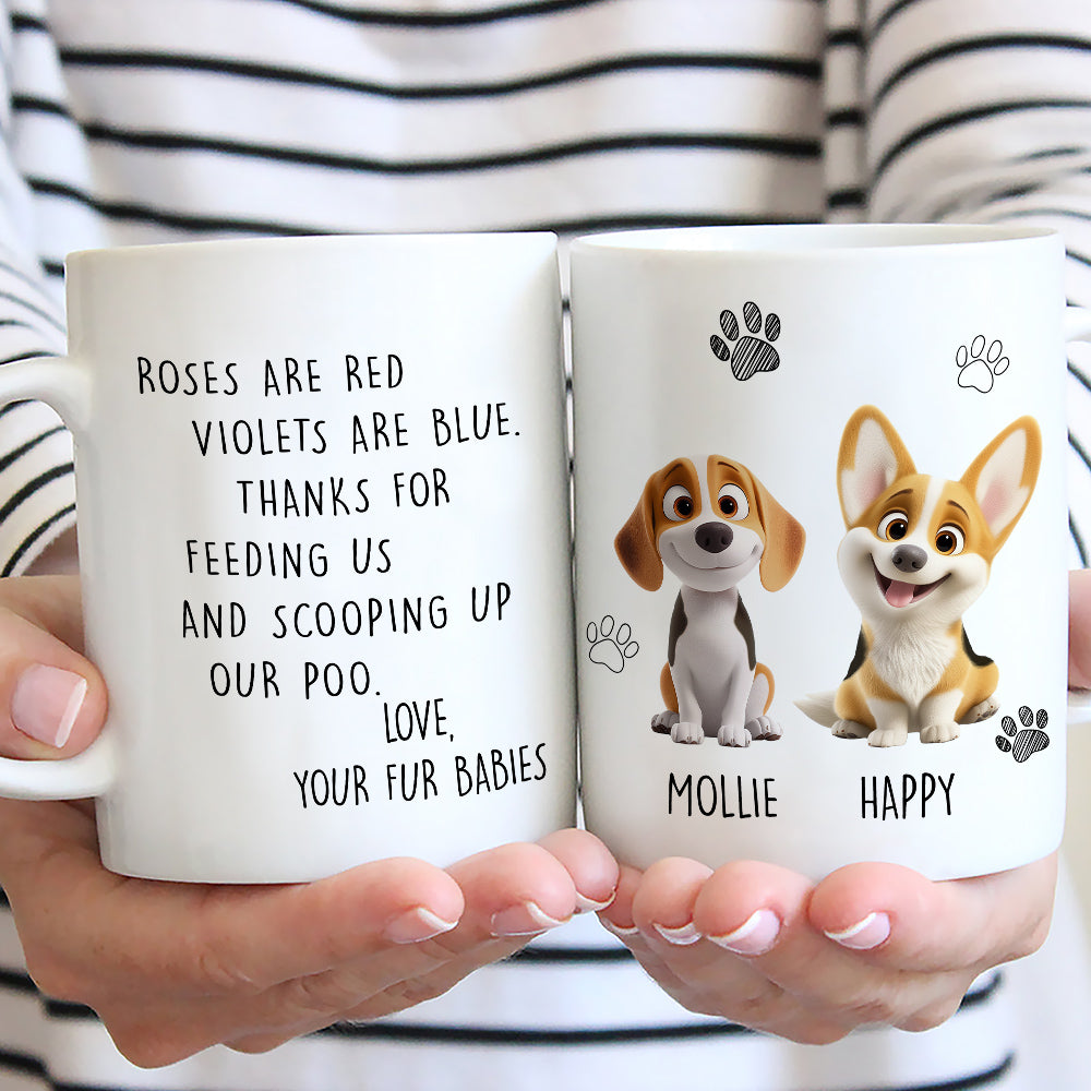 Custom Father's day Birthday Gifts For Dog Dad, Dog Lovers • Thank You For Scooping My Poo New Ver - Personalized Coffee Mug