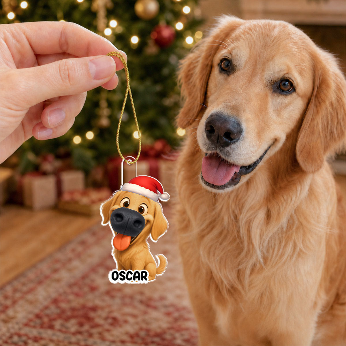 Custom Christmas Decor Home Birthday Gifts For Pet Lovers • Merry Snoutmas - Personalized Nose Squishy Ornament