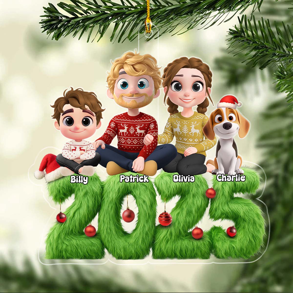 Custom Christmas Decor Home Birthday Gifts For Dog Lovers • Merry Moments - Personalized Acrylic Ornament