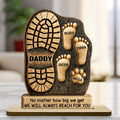 Your Footsteps Led Our Way - Personalized 2-Layer Wood Plaque With Flat Base