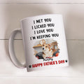 Custom Photo Father's day Birthday Gifts For Dog Dad, Dog Lovers • We Licked And Love You Ver 2 Photo - Personalized Coffee Mug