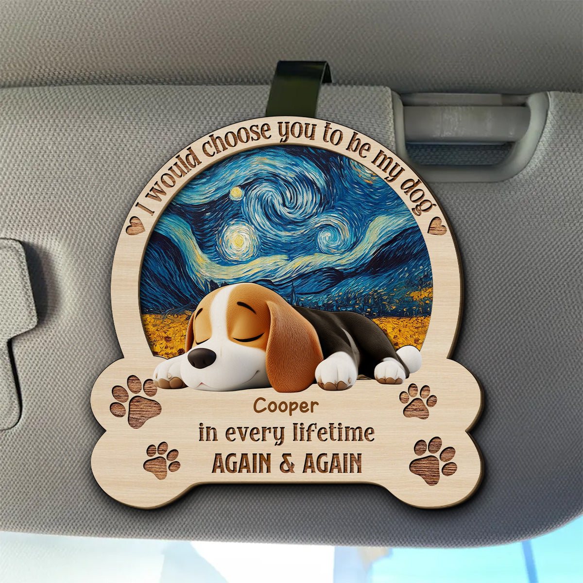 Always Choose You My Dog - Personalized Car Visor Clip