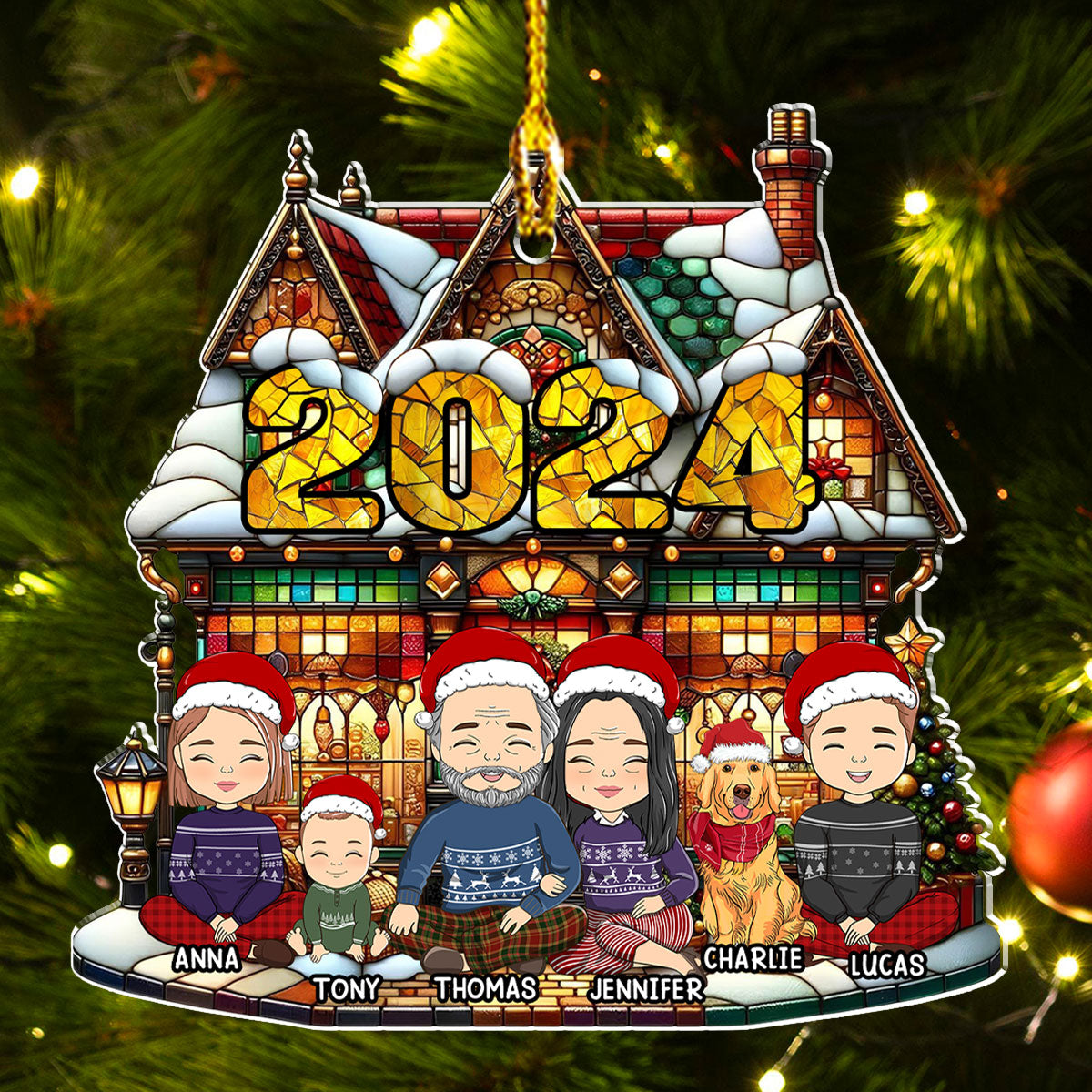 Warm Family - Personalized Acrylic Ornament