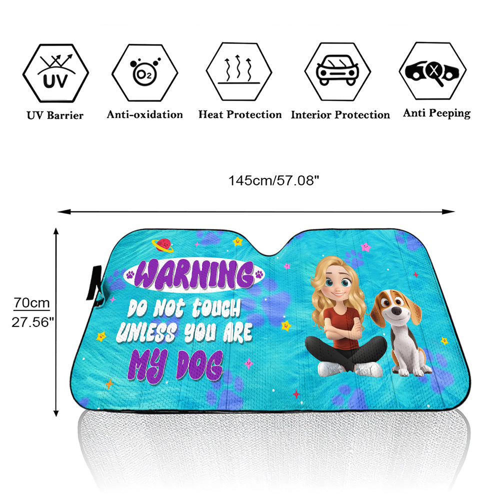 Custom Christmas Birthday Gifts Car Accessories for Dog Parents • Baby Dog Monster - Personalized Car Sunshade