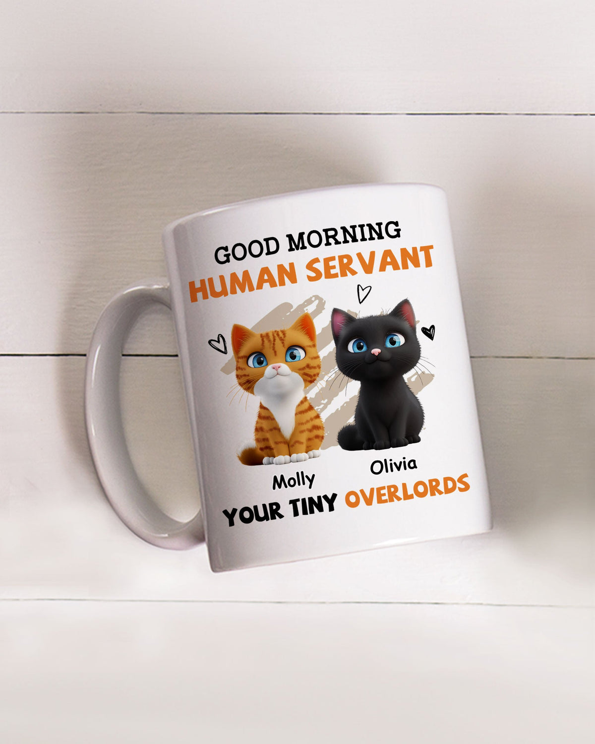 Custom Christmas Birthday Gifts For Cat Lovers • To My Human Servant Ver 2 - Personalized Coffee Mug