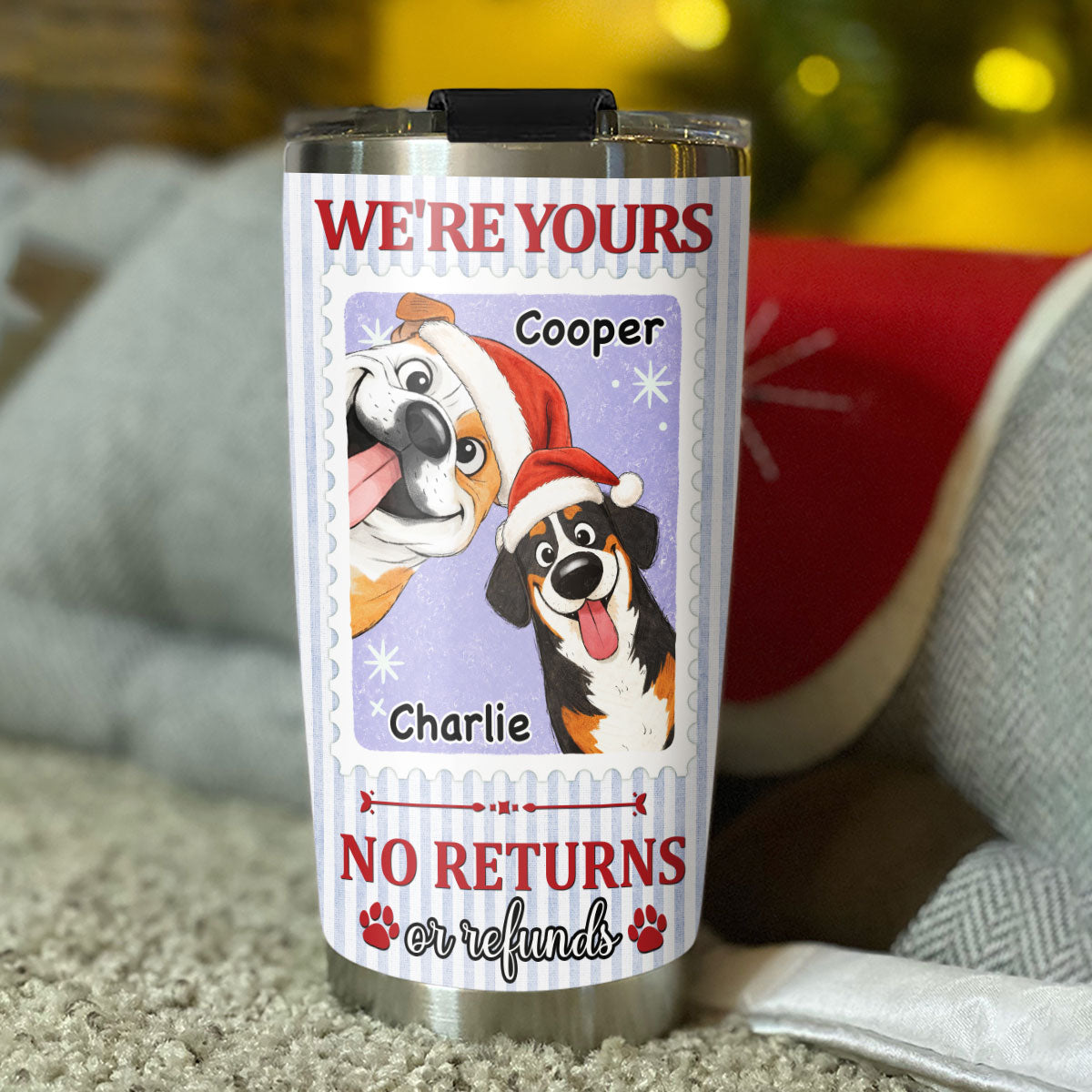 Custom Christmas Birthday Gifts For Dog Mom, Dog Lovers • Forever Your Dog - Personalized Tumbler