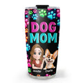 Custom Christmas Birthday Gifts For Dog Mom, Dog Lovers • Dog Mom Neon - Personalized Tumbler