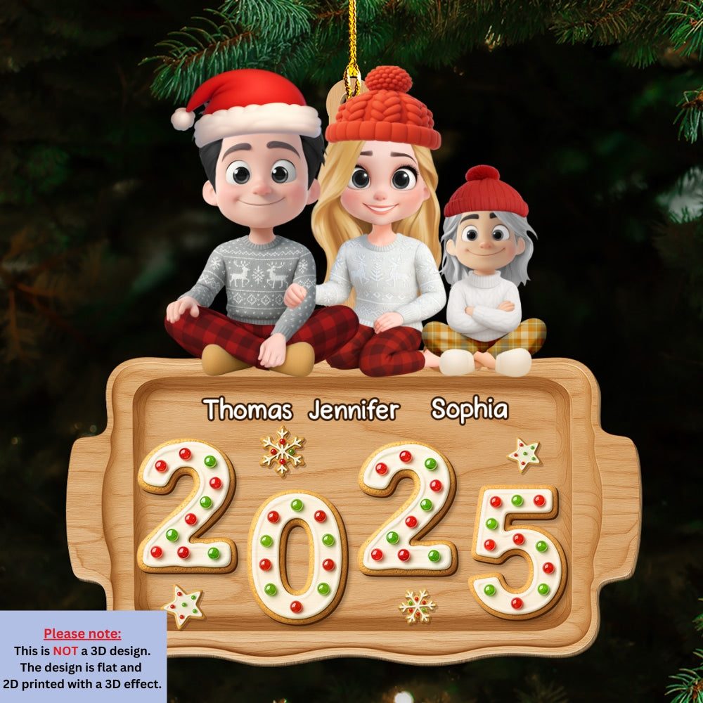 Custom Christmas Decor Home Birthday Gifts For Cat Lovers • Family Cookies Dreams - Personalized 3D Effect Wood Ornament