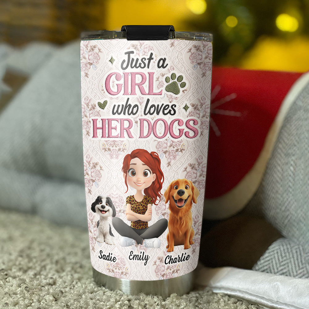 Custom Mother's day Birthday Gifts For Dog Mom, Dog Lovers • Letter To You - Personalized 3D Effect Tumbler