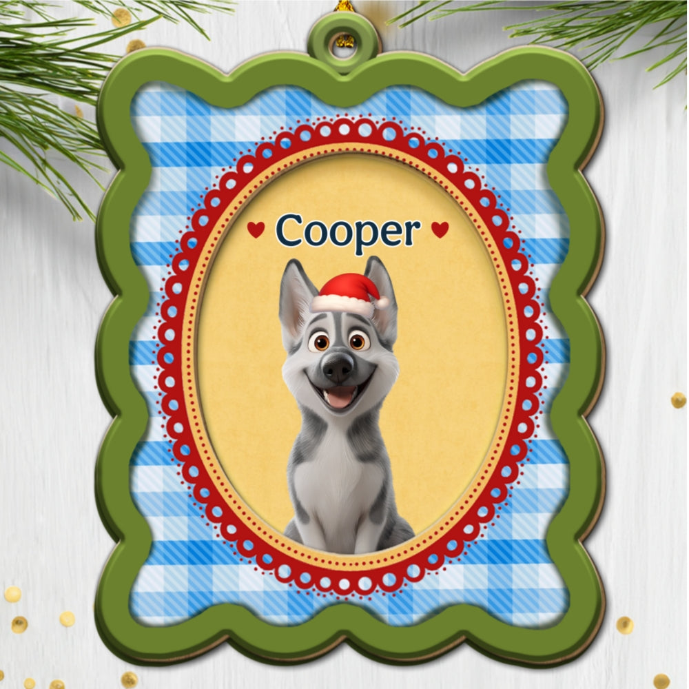 Custom Christmas Decor Home Birthday Gifts For Dog Lovers • From Me To You - Personalized Wood Ornament
