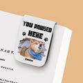 You Pawsed Here Photo - Personalized Leather Bookmark