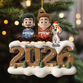 Custom Christmas Decor Home Birthday Gifts For Dog Lovers • Together This Year Onwards - Personalized 3D Effect Wood Ornament