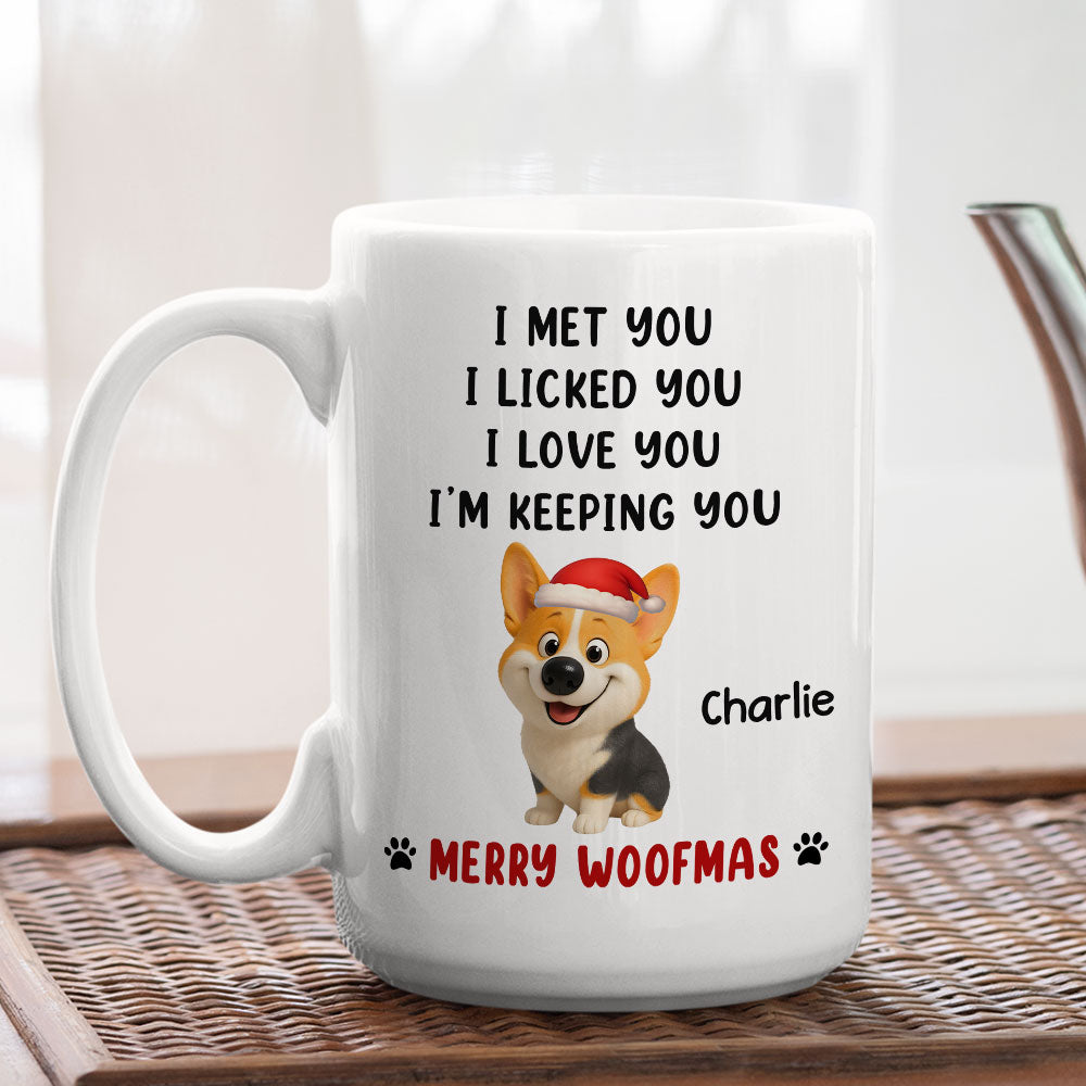 Custom Christmas Birthday Gifts For Dog Lovers • We Licked And Love You Ver Christmas 3 - Personalized Coffee Mug