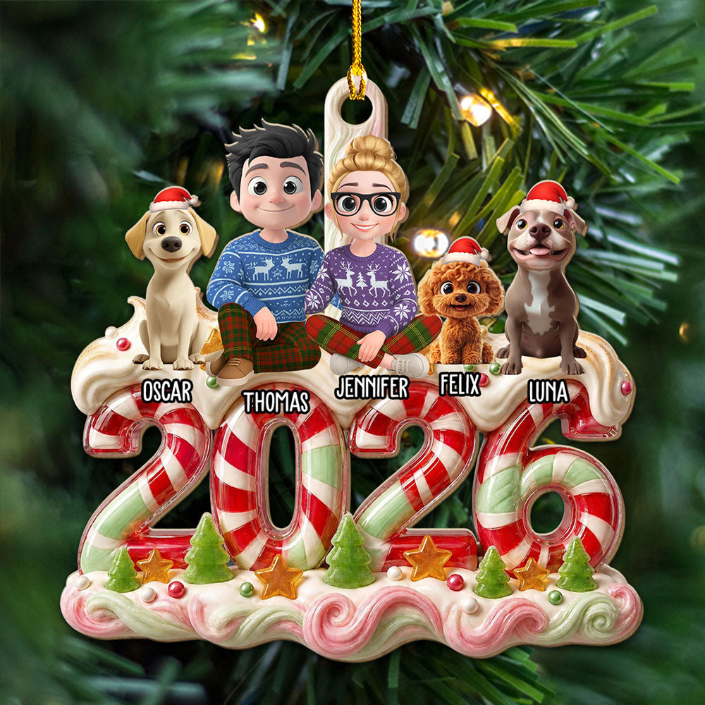 Custom Christmas Decor Home Birthday Gifts For Dog Lovers • A Very Sweet Christmas - Personalized 3D Effect Wood Ornament