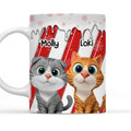 Custom Christmas Birthday Gifts For Cat Lovers • Candy Cartoon Cat - Personalized 3D Inflated Effect Coffee Mug